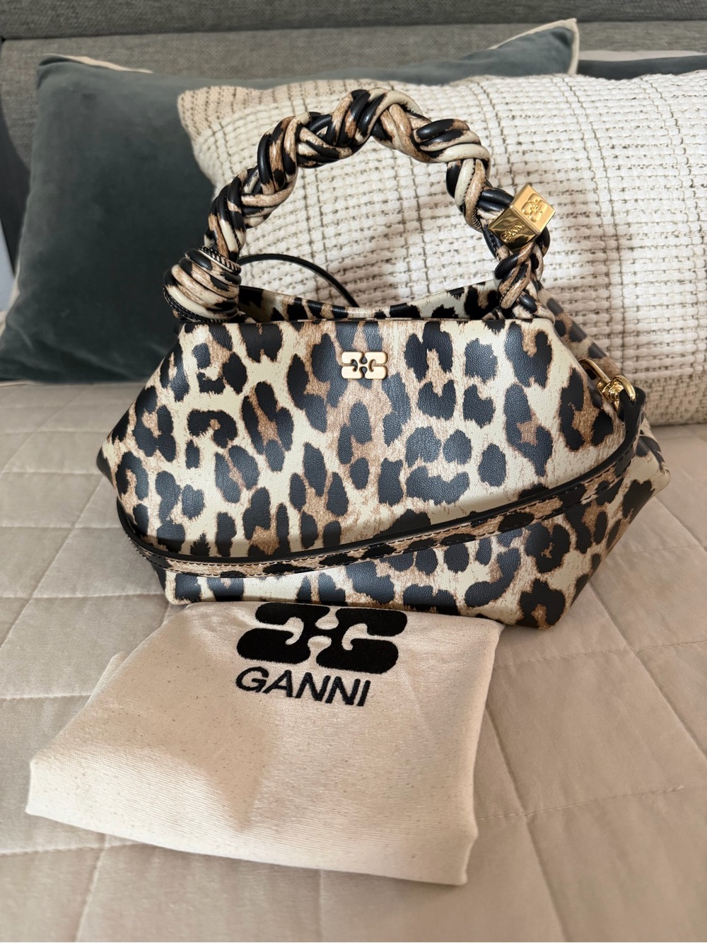 GANNI Small Bou Bag - Leopard print